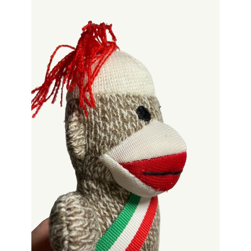 Mini Sock Monkey With Ribbon Keychain - Picture 5 of 8